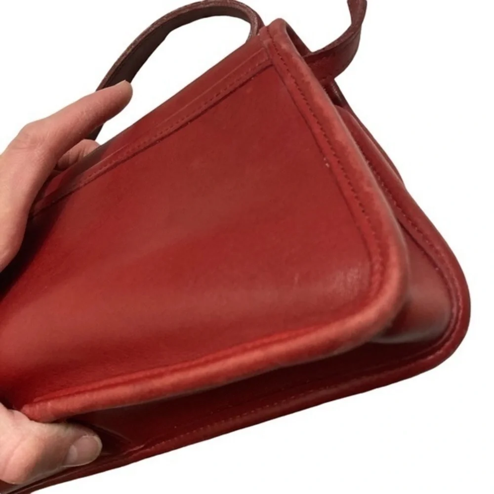 Coach rare red geometric convertible clutch bag 9044 unicorn beautiful